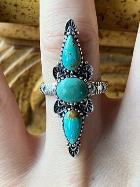 Royston Turquoise Sterling Silver Ring Size 7